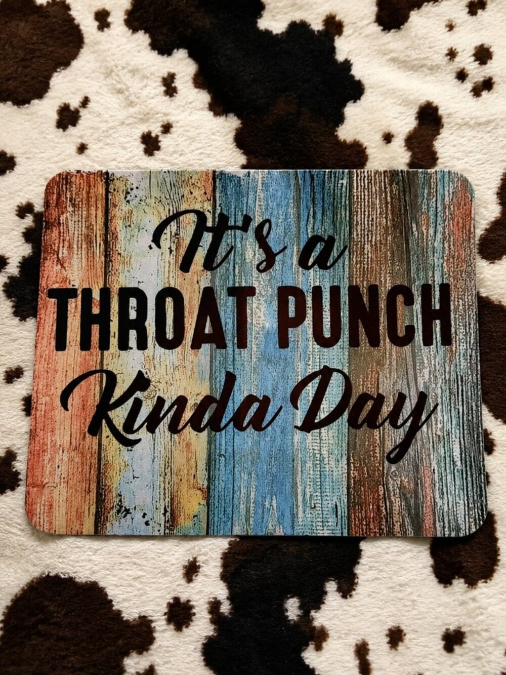 Throat Punch Computer Non Slip Custom Mouse Pad Handmade